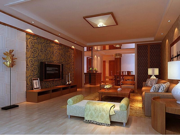 二居 中式图片来自tukumajia在观锦中式风格80平米二居室的分享