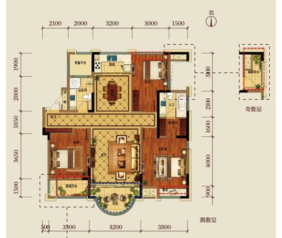 三居 美式图片来自tukumajia在中国铁建国际城美式乡村风格127平米三居室的分享