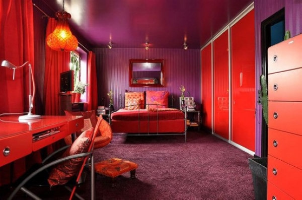 公寓 红色图片来自tukumajia在打破陈规 夺人眼球的红色瑞典公寓的分享