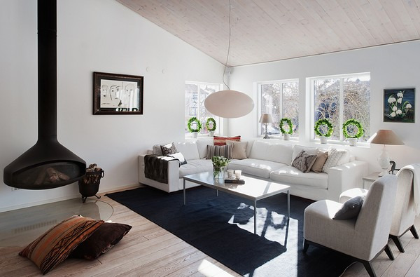 别墅 白色图片来自tukumajia在清新瑞典风格白色别墅雅致室内设计的分享