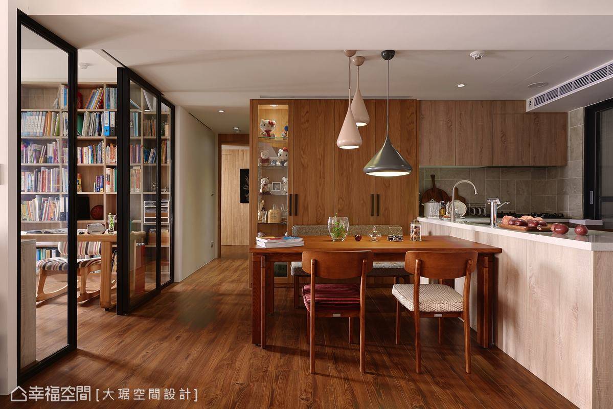 书房 美式 餐厅图片来自tukumajia在116方美式三居的分享