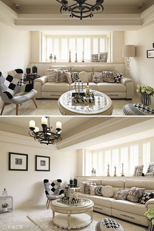 现代 美式 白色 沙发 温暖 客厅图片来自tukumajia在116方美式三居的分享
