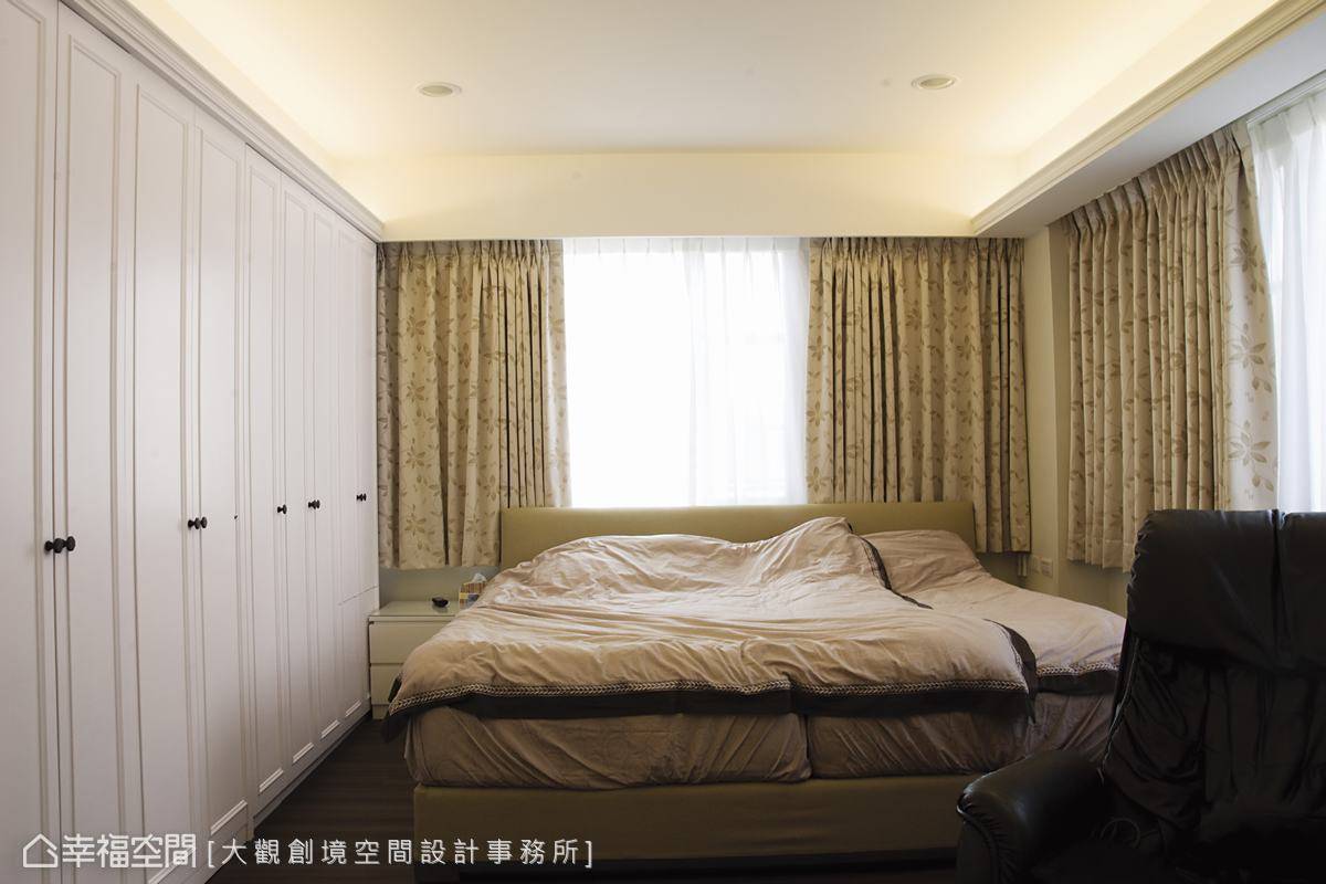 卧室 碎花 现代 窗帘 主卧图片来自tukumajia在149方现代简三居的分享