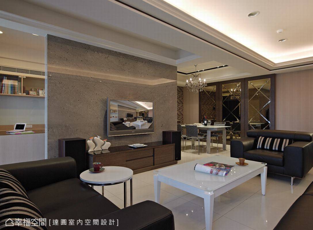 现代 墙面 简约 客厅图片来自tukumajia在248方现代简约三居的分享