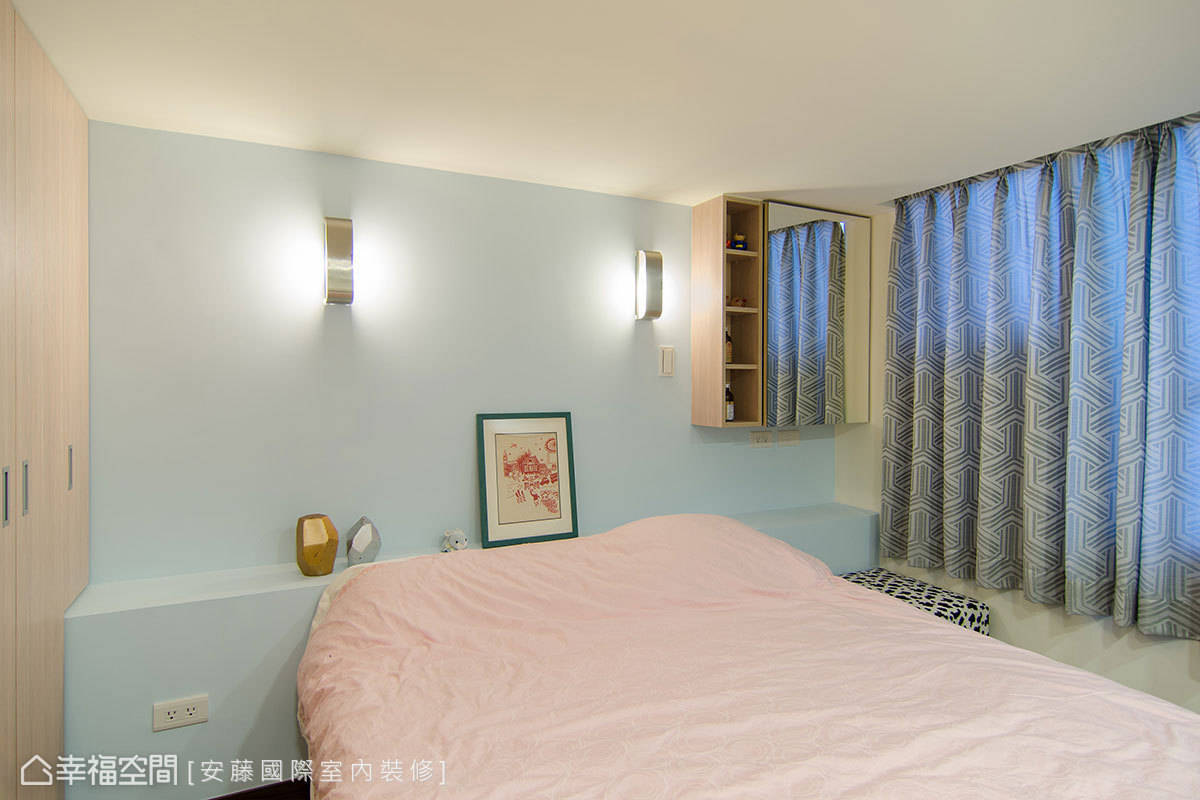 现代 简约 床 收纳 主卧图片来自tukumajia在106方现代简约二居的分享