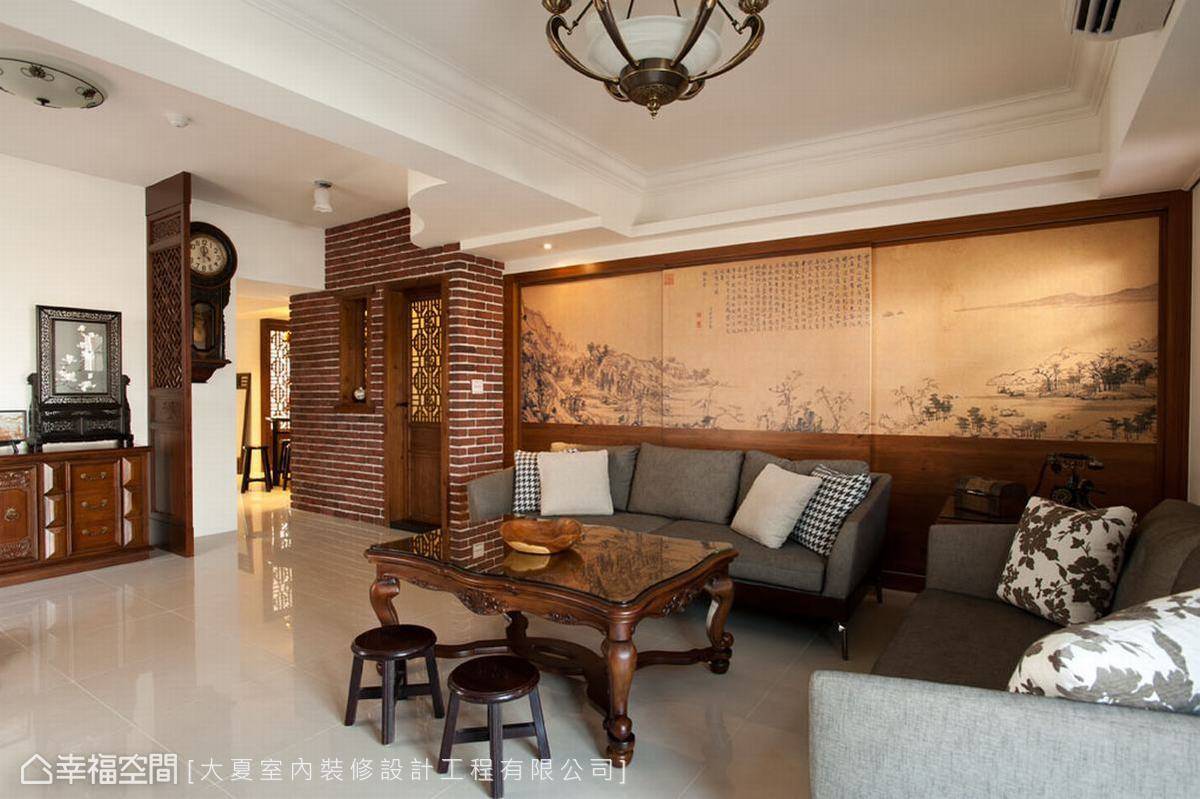 客厅 现代 中式图片来自tukumajia在132方中式三居的分享