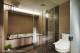 
                                    卫浴以大理石花砖为主，斜面铺设的马赛克砖与印有金属光泽的磁砖相互呼应，洗澡放松的空间也能展现低调的奢华。
