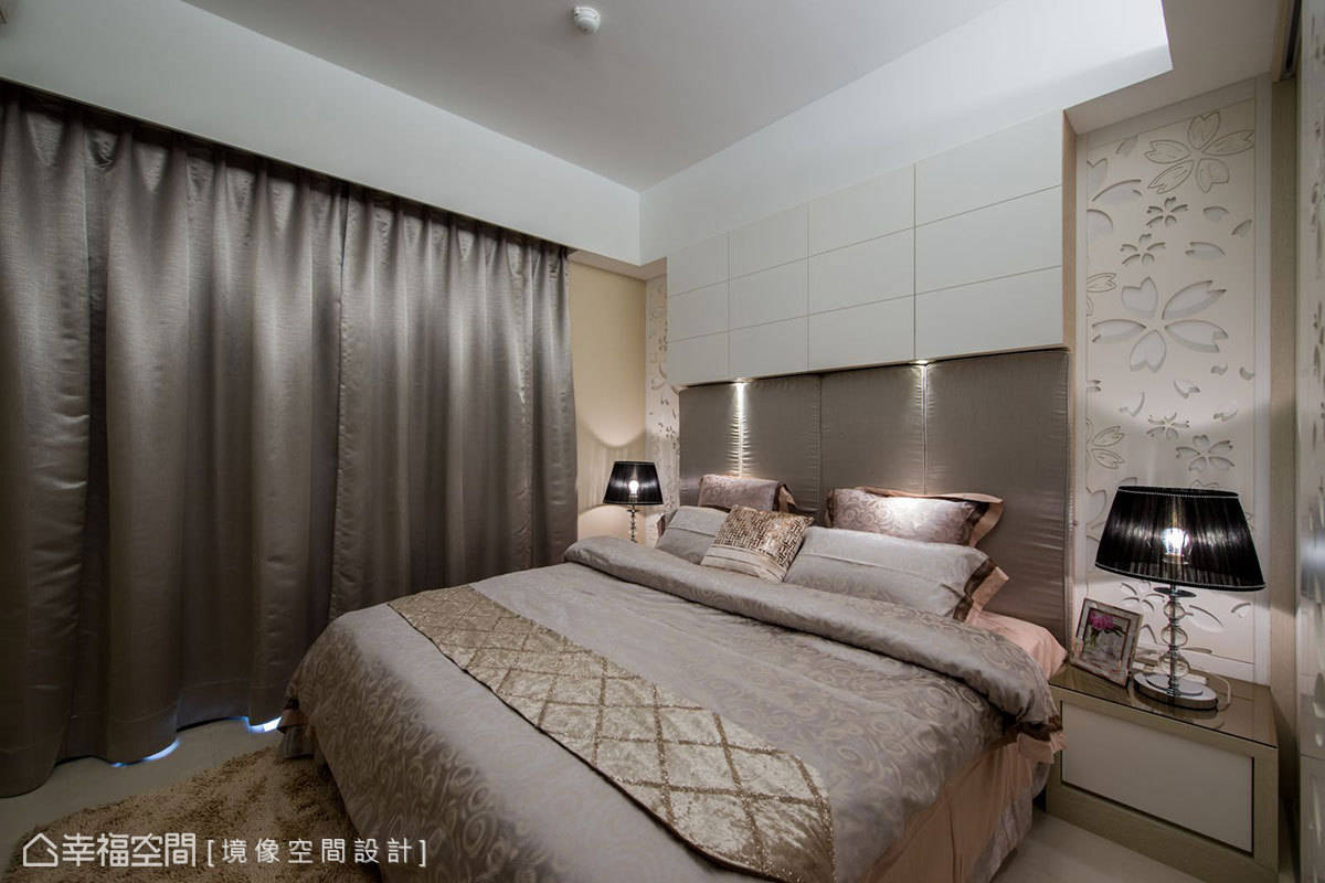 墙面 床 主卧图片来自tukumajia在69方混搭二居的分享