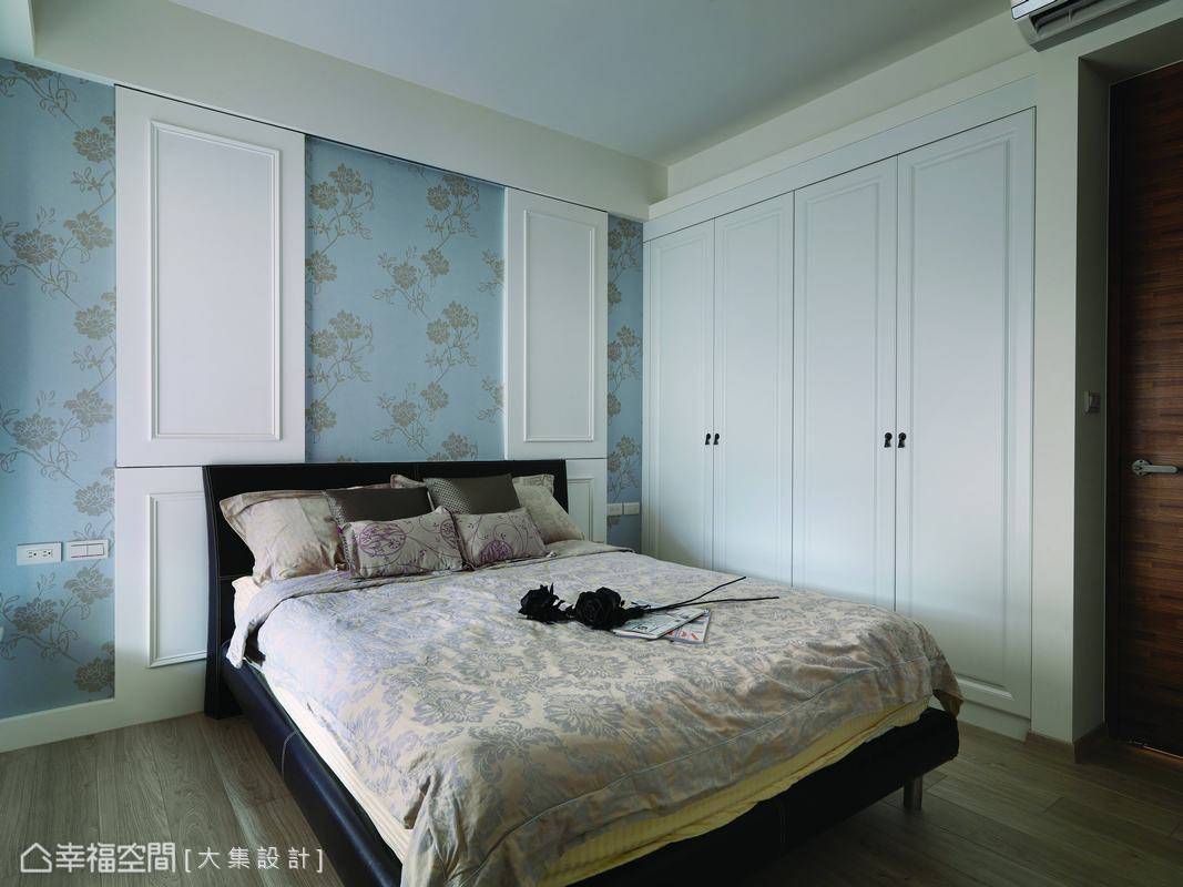 现代 简约 美式 床 壁纸 主卧图片来自tukumajia在73方现代简约三居的分享