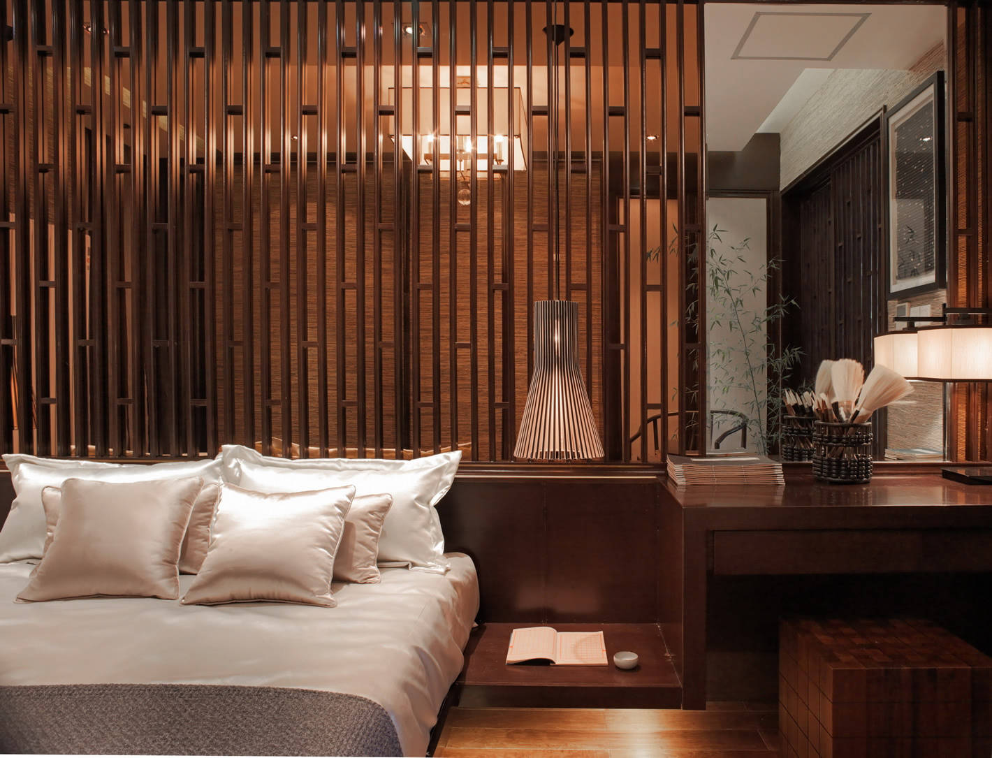 卧室 中式 次卧图片来自tukumajia在160方中式三居的分享