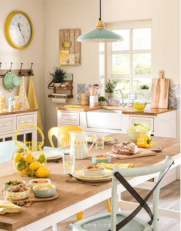 餐桌 摆件 厨房 收纳 灯图片来自美家居在夏天迷人的家居装饰－柠檬薄荷度夏凉方的分享